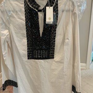 NWT Tory Burch Tunic white black